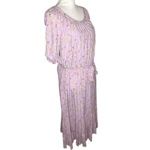 Matilda Jane Enchanted Garden Lilac Floral Midi Dress Clean Girl Small Romantic